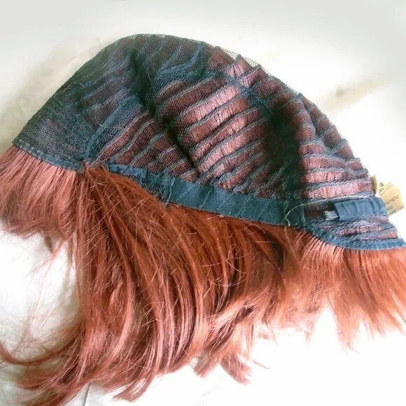 Red Hair Wig, Classic Bob for 50s Looks and 60s 70s 80s etc Styles - Picture 7 of 15